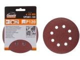 Sanding disc for wood 125mm 8 holes P60, 5pcs/pack GEPARD