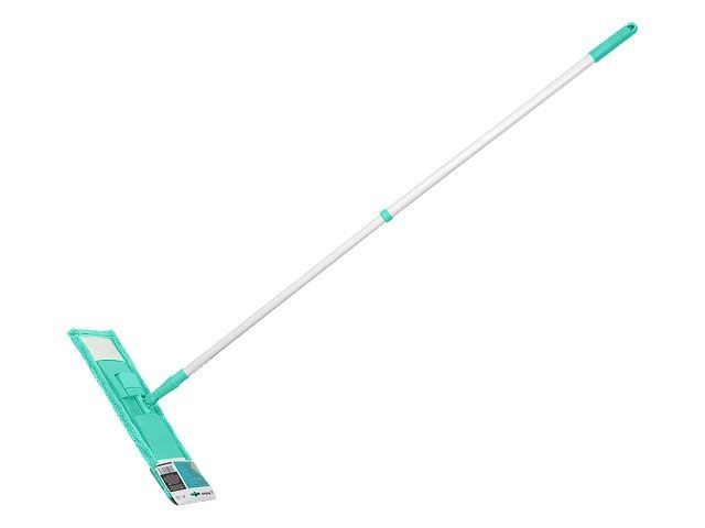 Microfiber flat mop, turquoise, PERFECTO LINEA