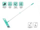 Microfiber flat mop, turquoise, PERFECTO LINEA