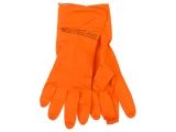 Orange latex household gloves, size 8 STARTUL