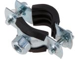 PIPE CLAMP WITH EPDM RUBBER 1/2&quot; (20-25mm) NUT M8, WHITE ZINC PLATED STARFIX