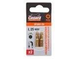 Screwdriver bit with titanium coated PZ2 25mm (2PCS/SET) GEPARD