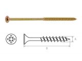 Chipboard screw yellow zinc plated 6.0х160 (800 pcs/carton) STARFIX