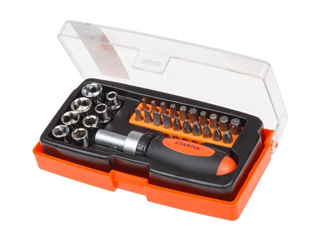 Ratchet screwdriver bit/socket 29pcs/set Startul Profi