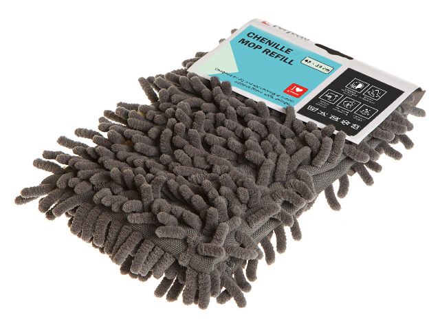 Chenille mop refill, grey, PERFECTO LINEA