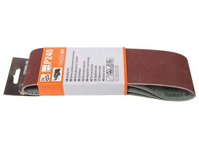 Sanding belt 75х533mm Р180 grit (3PCS/PACK) GEPARD