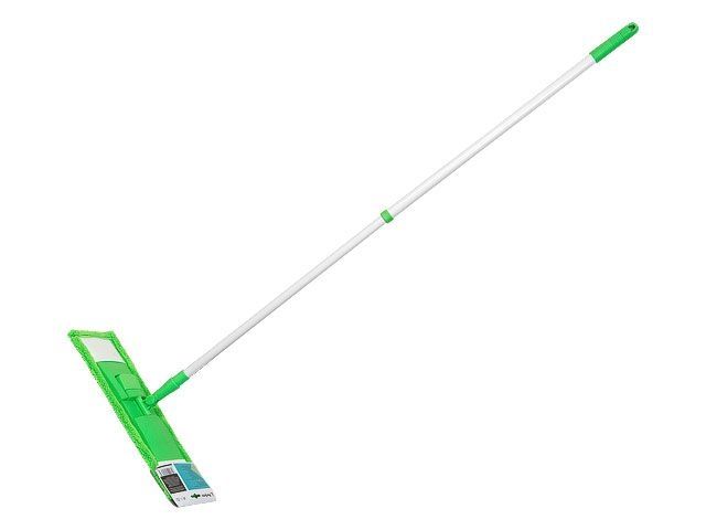 Microfiber flat mop, green, PERFECTO LINEA