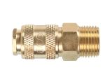 Air hose fitting QR female to 1/2&quot; BSP male (brass) ECO