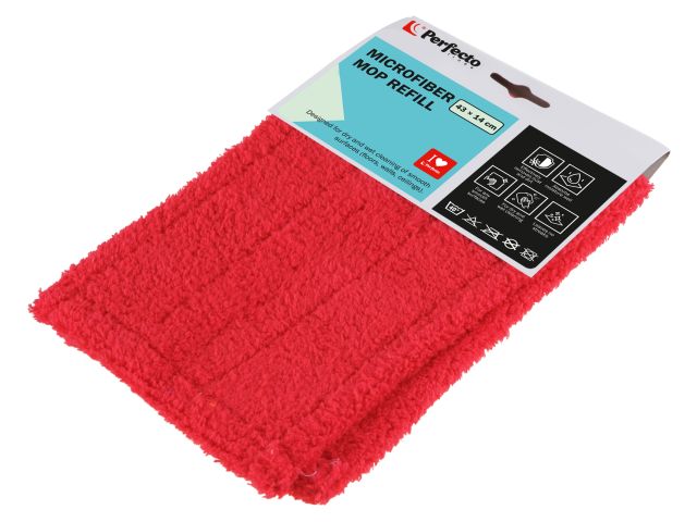 Microfiber mop refill, burgundy, PERFECTO LINEA