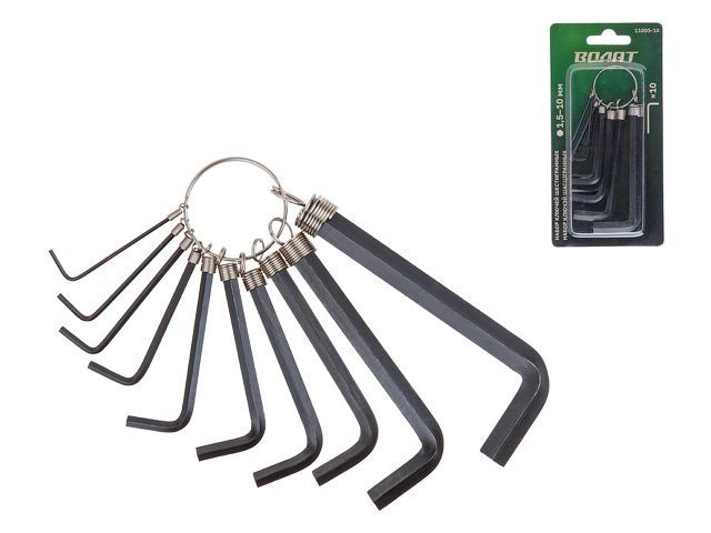 Hex key set 1.5-10mm 10pcs VOLAT