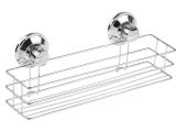 Bathroom shelf with suction cups, chrome plated steel, FIX LOCK, PERFECTO LINEA