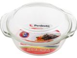 Glass saucepan, 0.7 l, with lid, 186x160x79 mm, PERFECTO LINEA