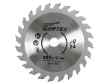 Saw blade for wood 89x10 mm 24 tooth HS S024 W WORTEX