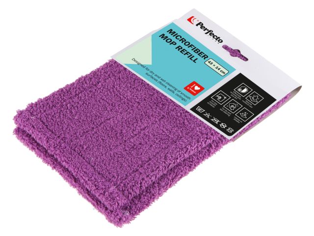 Microfiber mop refill, purple, PERFECTO LINEA