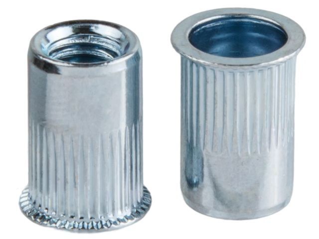 Rivet nut М6 reduce head white zinc plated (250 pcs/carton box) STARFIX