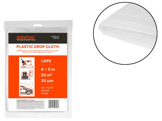 Image 1 Drop cloth 4x5m 30 µm STARTUL MASTER
