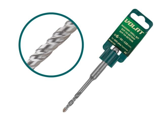 SDS-plus drill bit 6х50х110mm ВОЛАТ