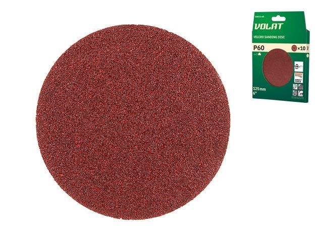 Sanding disc for wood 125mm P60 grit (10PCS/PACK) VOLAT