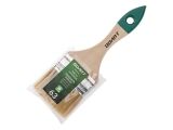 Flat brush 2,5&quot;-63mm, natural white bristle, wooden handle VOLAT