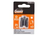 Screwdriver bit PZ3 25mm (3PCS/SET) GEPARD