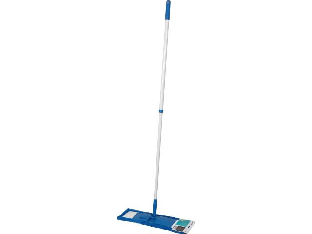 Microfiber flat mop, blue, PERFECTO LINEA