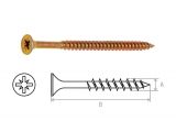 Chipboard screw yellow zinc plated 5.0х80 (2000 pcs/carton) STARFIX