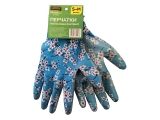 Working gloves, nylon liner, latex coated, blue, size 9 STARTUL