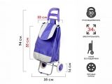 Shopping trolley bag on wheels 30 kg, purple, striped, PERFECTO LINEA