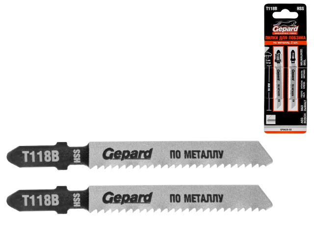 Jig saw blades for metal T118B (2PCS/SET) GEPARD