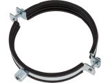 PIPE CLAMP WITH EPDM RUBBER 2 3/4&quot; (81-86mm) NUT M8+10, WHITE ZINCPLATED STARFIX