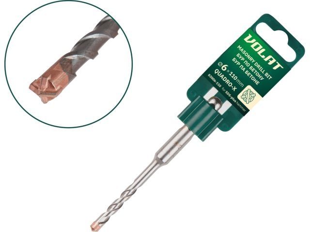 SDS-plus drill bit 6х50х110mm QUADRO-X ВОЛАТ