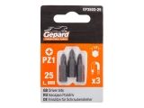 Screwdriver bit PZ1 25mm (3PCS/SET) GEPARD