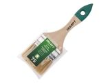 Flat brush 3&quot;-75mm, natural white bristle, wooden handle VOLAT