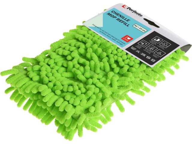 Chenille mop refill, green, PERFECTO LINEA