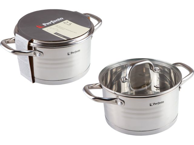 Casserole stainless steel, 2.5 L, d 18 x 10, Milagros series, PERFECTO LINEA