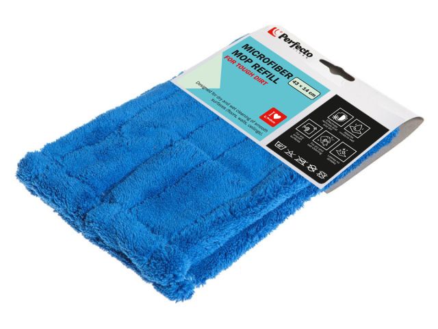 Microfiber mop refill, blue, PERFECTO LINEA
