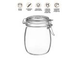 Food storage container glass WECKER 750 ml, PERFECTO LINEA