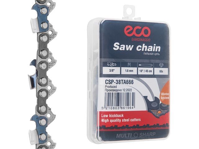 Chain 45 cm 18&quot; 3/8&quot; 1.6 mm 66 links 38TA (in plastic box) ECO