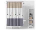 Shower curtain (12 rings included), 180x180 cm, Secret, lamps, PERFECTO LINEA