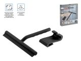 Shower squeegee with hook, black, PERFECTO LINEA