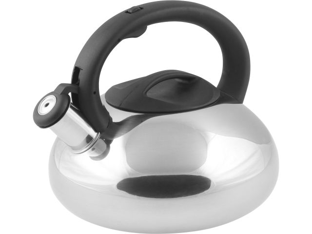 Whistiling kettle, stainless steel, 2.9 L, Ufo series, metallic silver, PERFECTO LINEA