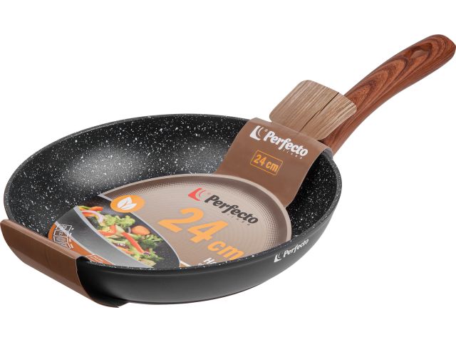 Frying pan 24х4.7 cm, aluminum, non-stick coating, for induction stoves, Hardy Plus series, PERFECTO LINEA