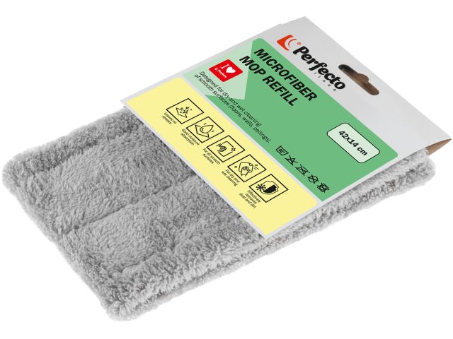 Microfiber mop refill Solid, grey, PERFECTO LINEA