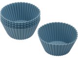 Silicone baking form, cupcake (muffin), 6.5 x 4.2 x 3 cm, 6 pieces, BLUESTONE, PERFECTO LINEA
