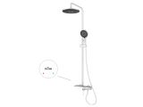 One handle brass shower system D35, Lotus series, white, a-five