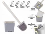 Rubber toilet brush with stand, grey, PERFECTO LINEA