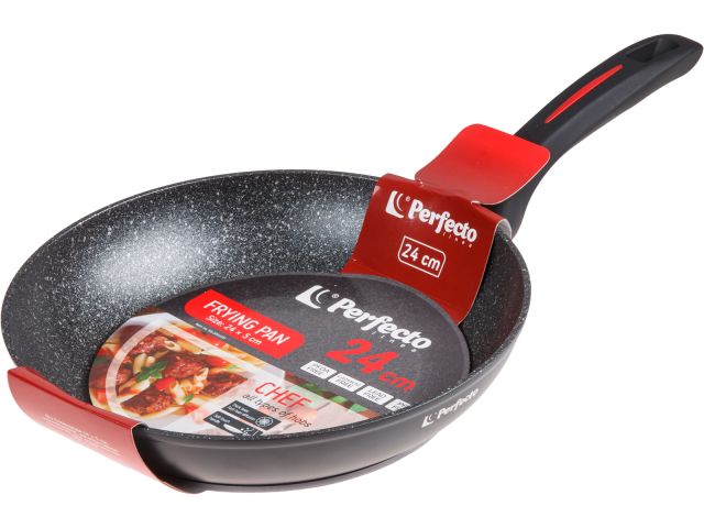 Frying pan 24x5.0 cm, aluminum, non-stick coating, for induction stoves, CHEF series, PERFECTO LINEA