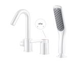 One handle brass bath faucet D35, Lotus series, white, a-five