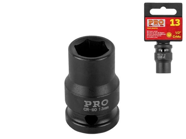 Impact socket 1/2&quot; 6pt. 13mm PRO STARTUL