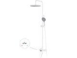 One handle brass shower system D35, Lotus series, white, a-five